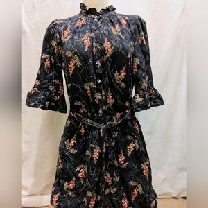 Floral Navy Romper